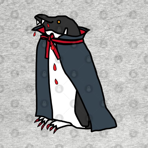 Halloween Horror Vampire Penguin by ellenhenryart